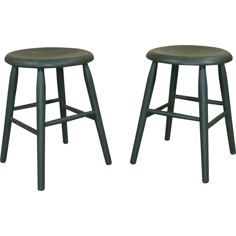 Pair of vintage teak stools by Pastoe, 1960