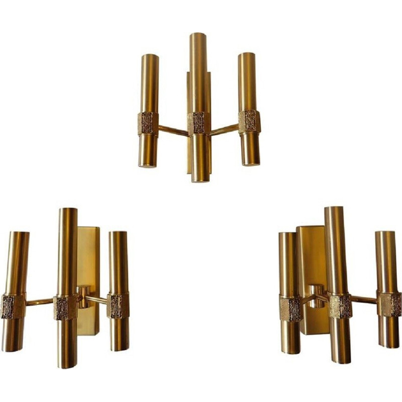 Vintage Brass Sconce by Angelo Brotto for Esperia - 1970s