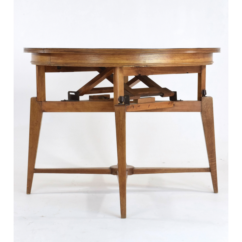 Vintage "raise and lower" coffee table in wood and oak, 1950