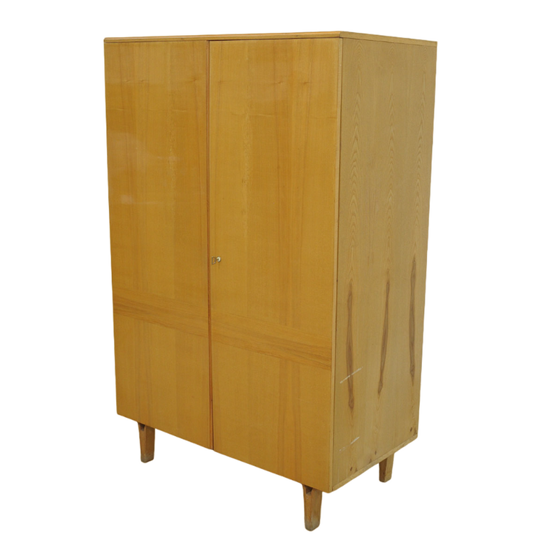 Vintage ash and plywood cabinet for Novy Domov, Czechoslovakia 1970