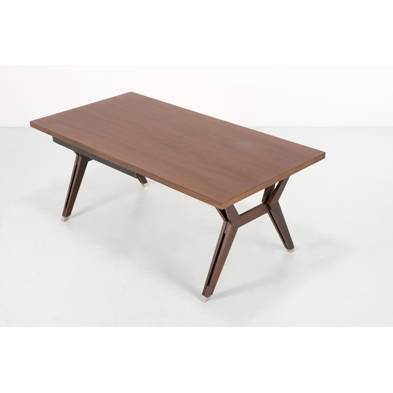 Vintage wood and metal desk by Ennio Fazioli for Mobili Mim, Italy 1960
