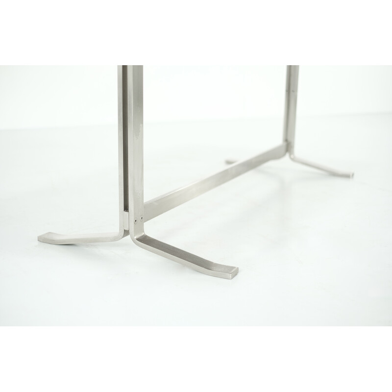Vintage brushed steel desk by Gianni Moscatelli for Formanova, Italy 1970