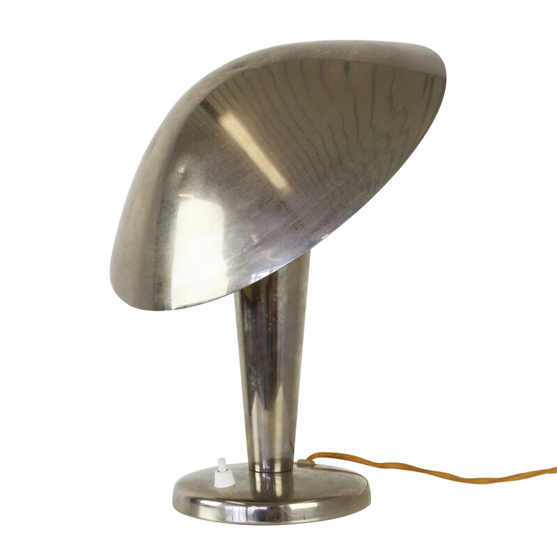 Lampe de bureau champignon chromé par Josef Hurka pour Napako - 1930