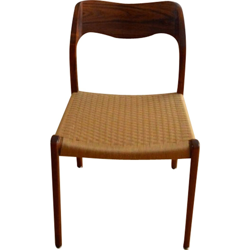 Set of six chairs by Niels O. MØLLER model 71 in Rio rosewood - 1950s