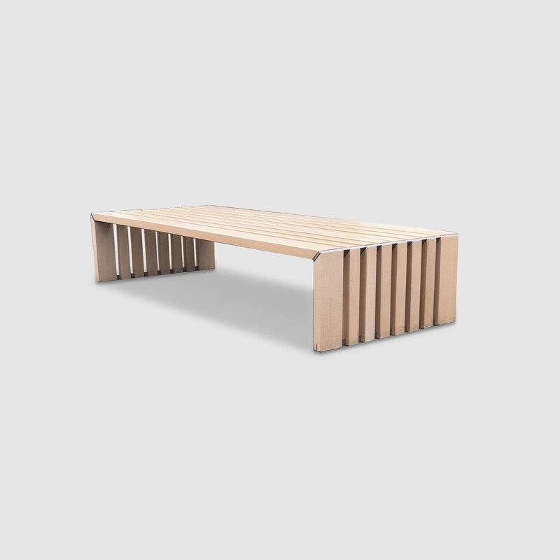 Vintage “Passe Partout” ash slatted bench by Walter Antonis for Arspect, Netherlands 1970