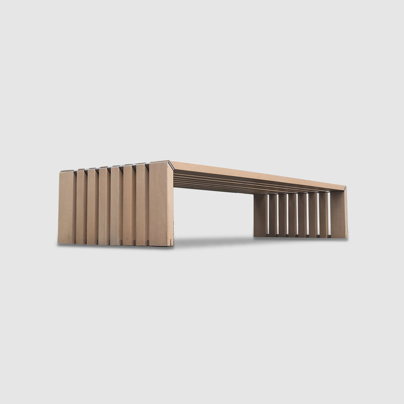 Vintage “Passe Partout” ash slatted bench by Walter Antonis for Arspect, Netherlands 1970