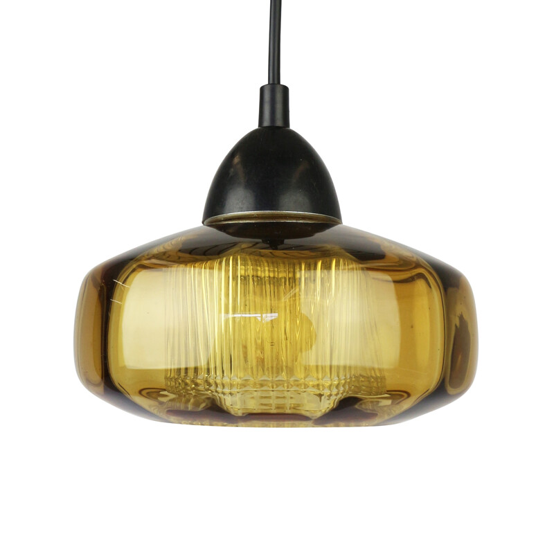 Small vintage pendant light made of glass - 1960s