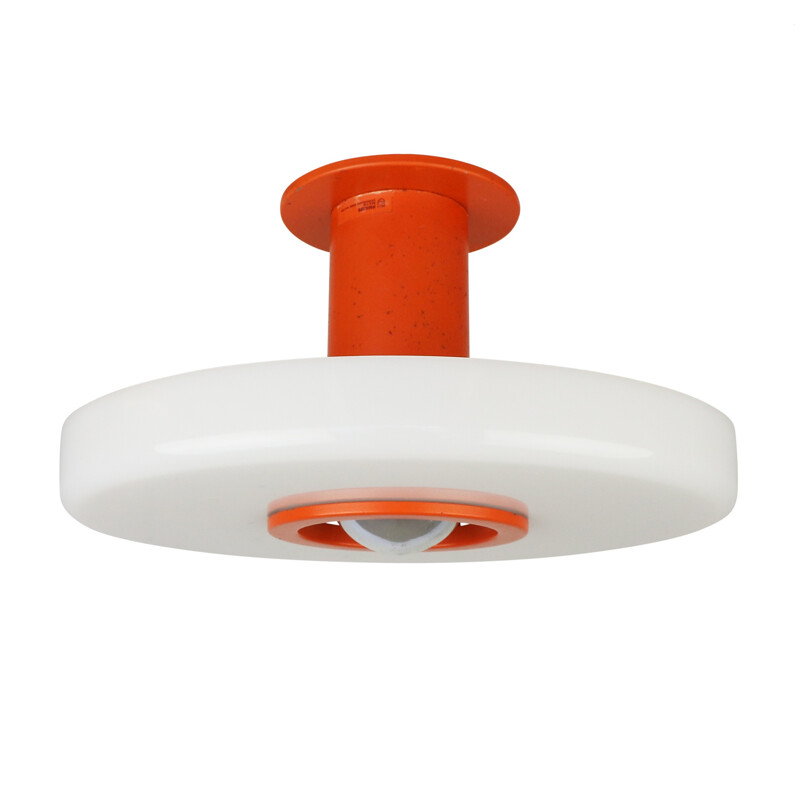 Orange and white Philips ceiling light - 1960s