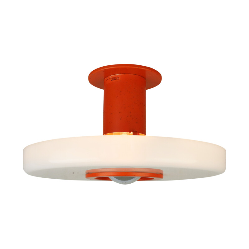 Orange and white Philips ceiling light - 1960s