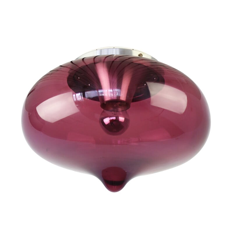 Violet Drop ceiling light by Dijkstra Lampen - 1960s