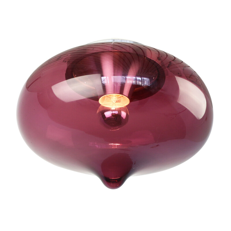 Violet Drop ceiling light by Dijkstra Lampen - 1960s