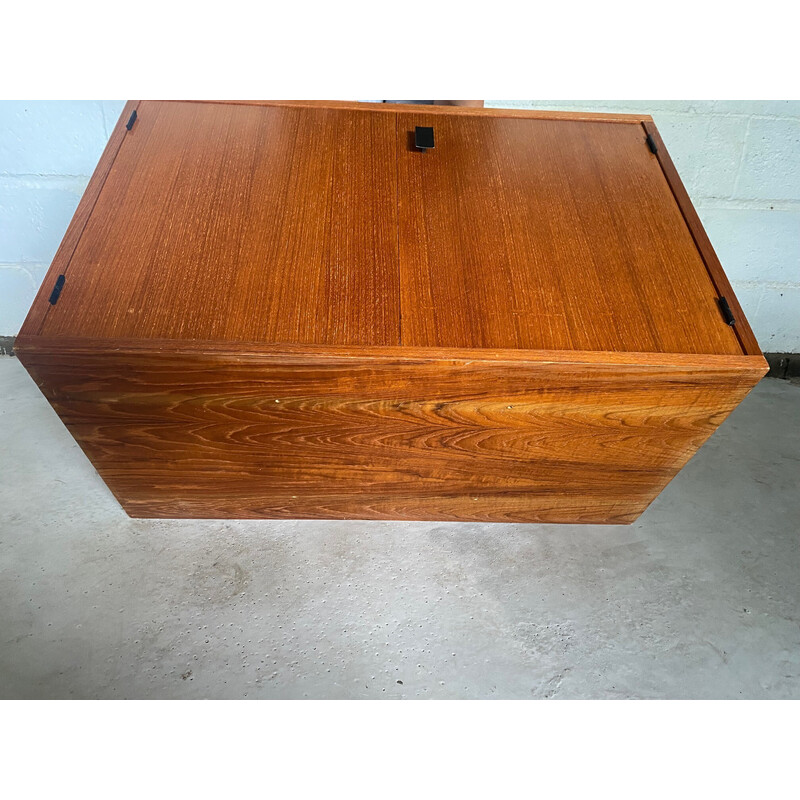 Vintage module A storage unit in teak veneer, 1960