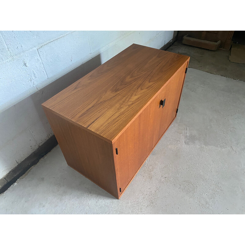 Vintage module A storage unit in teak veneer, 1960