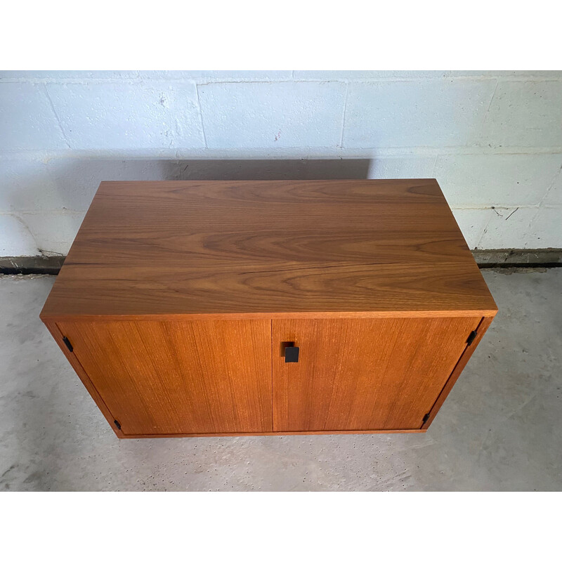 Vintage module A storage unit in teak veneer, 1960