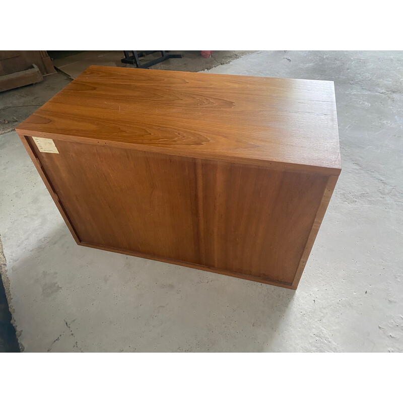 Vintage module A storage unit in teak veneer, 1960