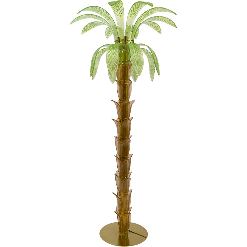lampadaire palmier vintage - verre