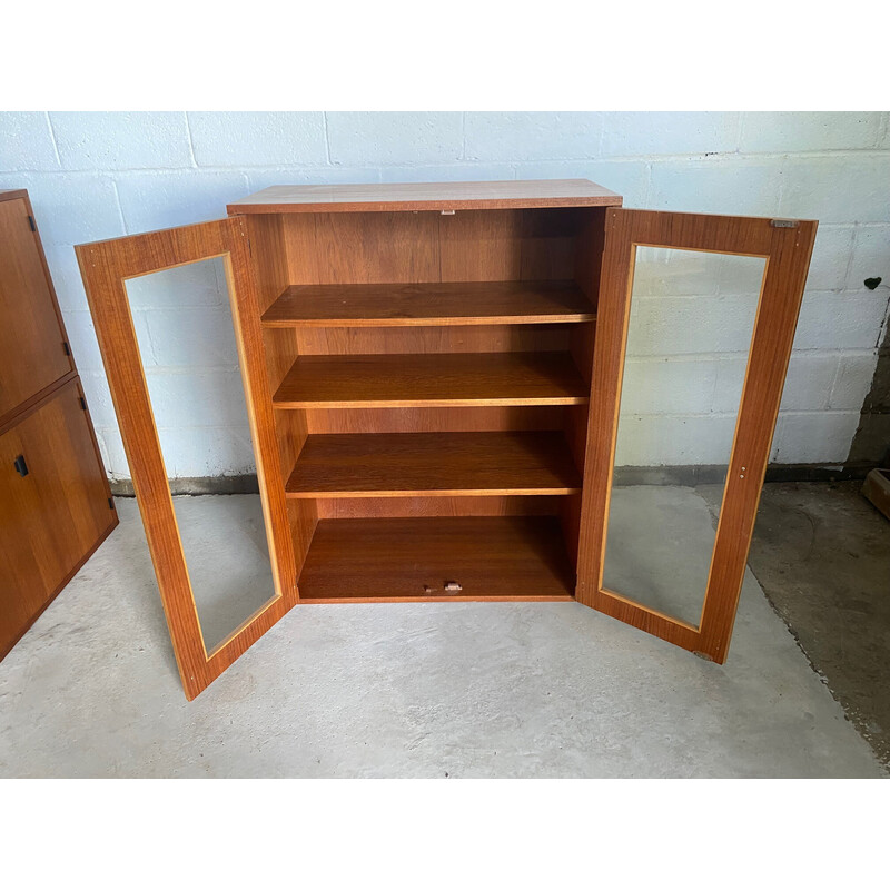 Vintage teak module C display storage unit, 1960