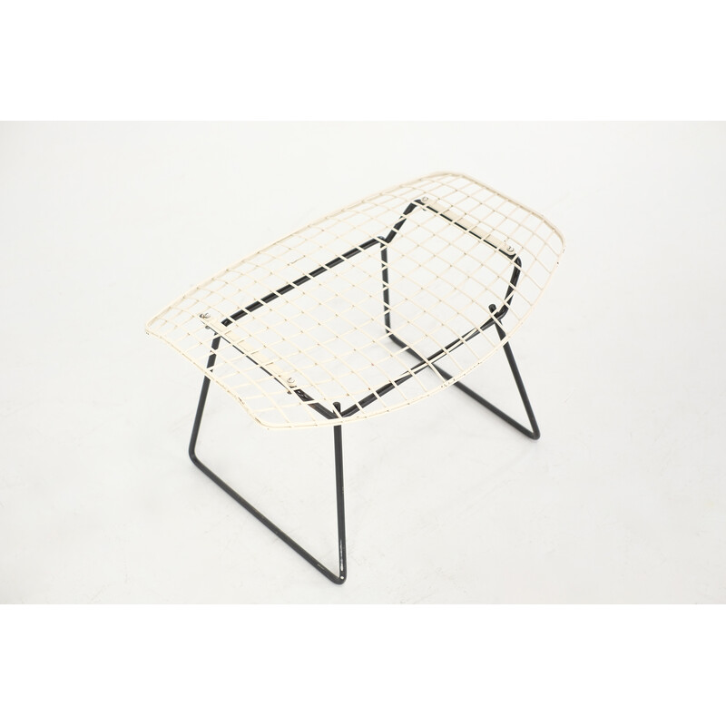 Vintage "Large Bertoia Diamond" armchair and ottoman by Harry Bertoia for Knoll, USA 1970