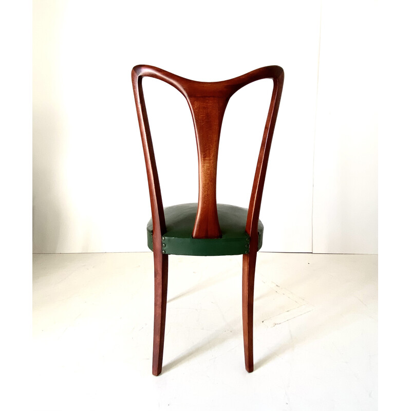 Set of 8 vintage Art Deco chairs by Gugliemo Ulrich, Italy 1940