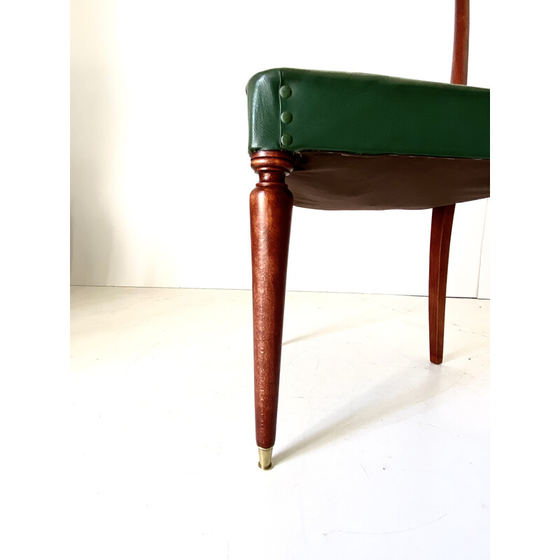 Conjunto de 8 cadeiras Art Deco vintage de Gugliemo Ulrich, Itália 1940