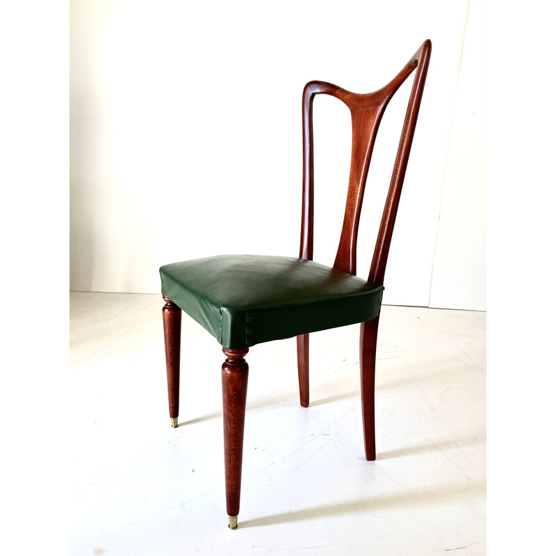 Set of 8 vintage Art Deco chairs by Gugliemo Ulrich, Italy 1940