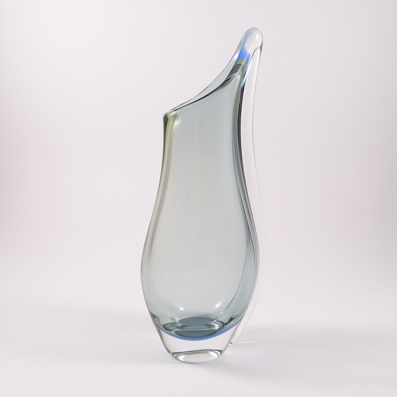 Organic glass vase by Miloslav Klinger for Železny Brod - 1960s