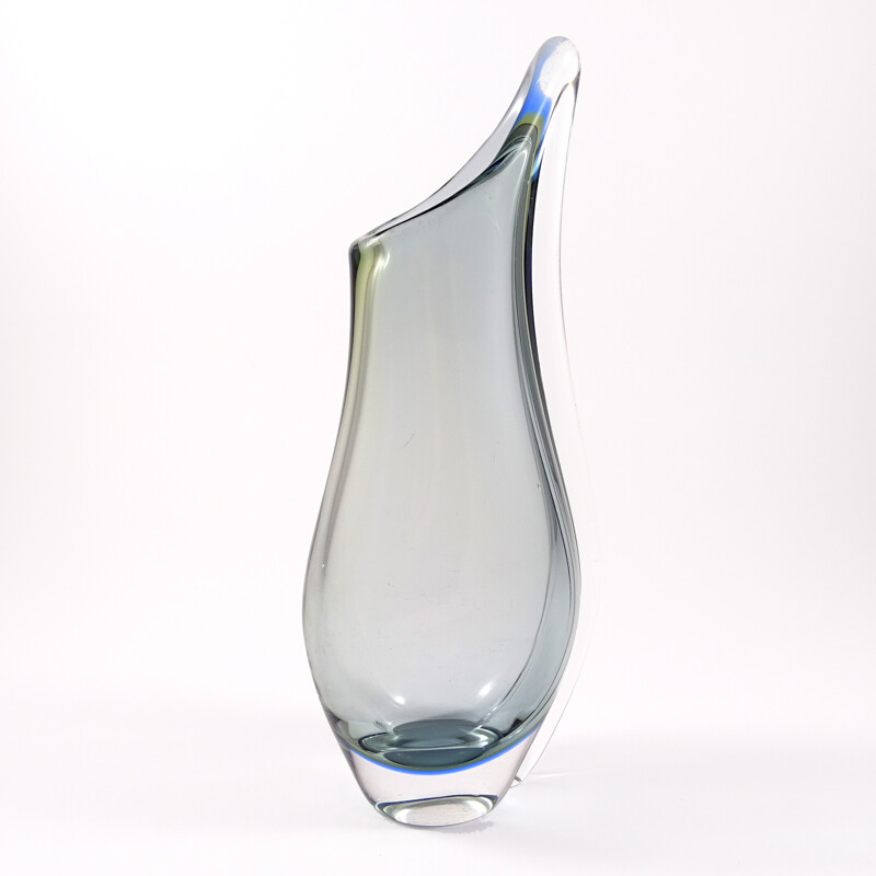 Organic glass vase by Miloslav Klinger for Železny Brod - 1960s