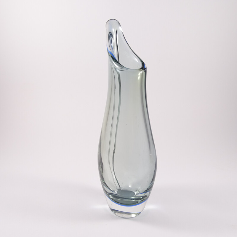 Organic glass vase by Miloslav Klinger for Železny Brod - 1960s