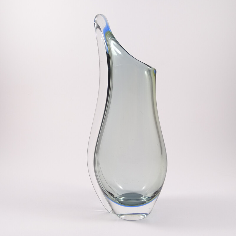 Organic glass vase by Miloslav Klinger for Železny Brod - 1960s