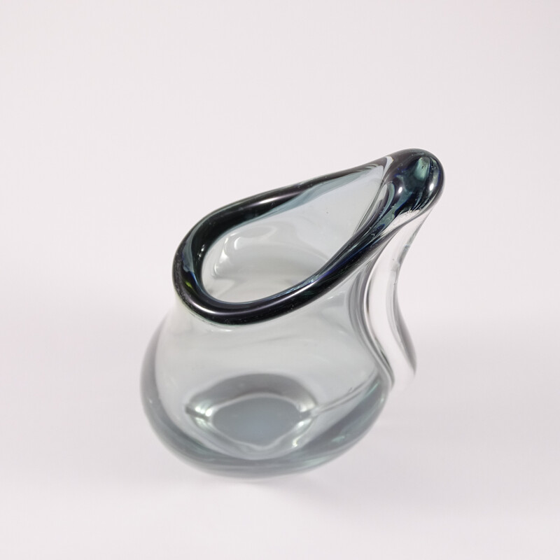 Organic glass vase by Miloslav Klinger for Železny Brod - 1960s