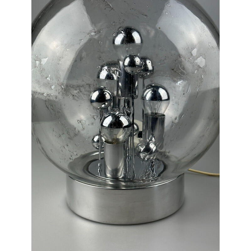 Lampe de table vintage « Big Ball » en verre pour Doria, 1970