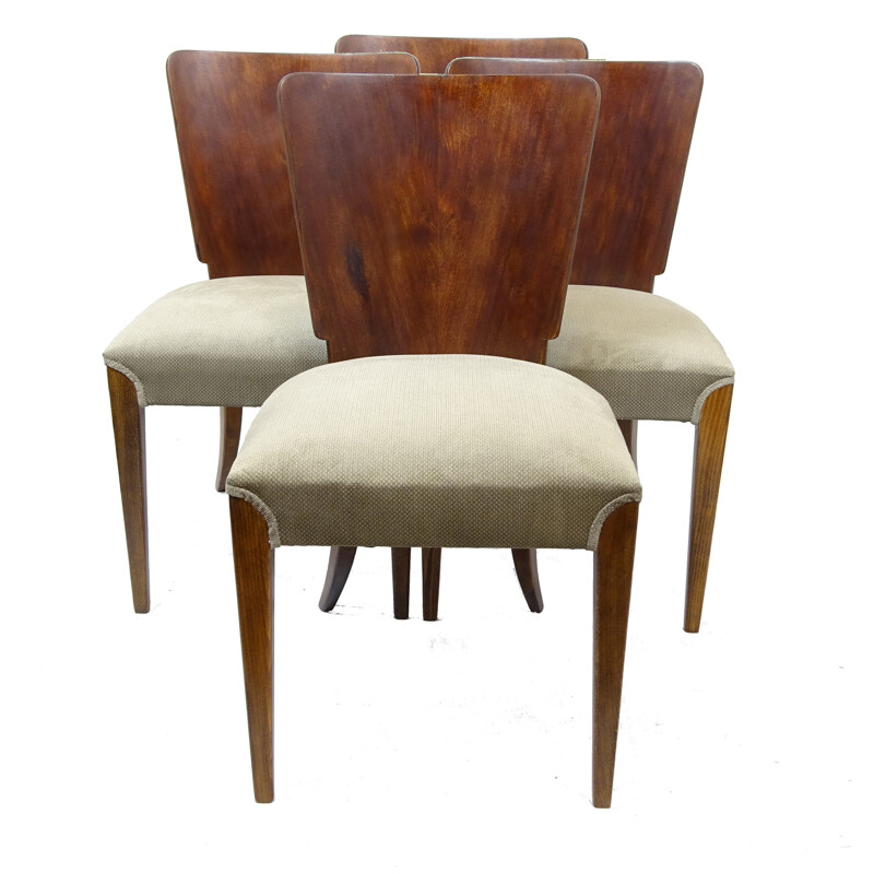 Set of 4 H-214 Dining Chairs by Jindřich Halabala for UP Zavody - 1940s