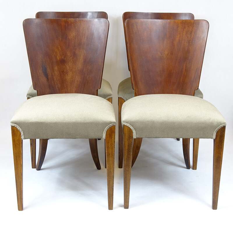 Set of 4 H-214 Dining Chairs by Jindřich Halabala for UP Zavody - 1940s