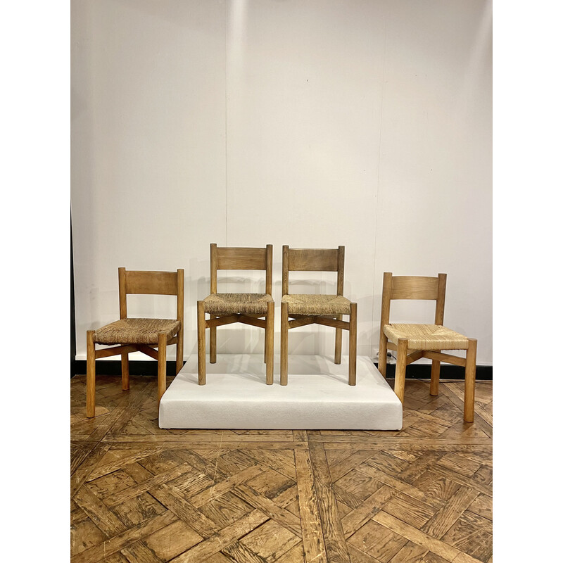 Set aus 4 Vintage-Stühlen Meribel von Charlotte Perriand