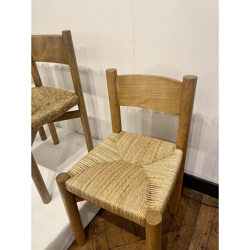 Set of 4 vintage Meribel chairs by Charlotte Perriand