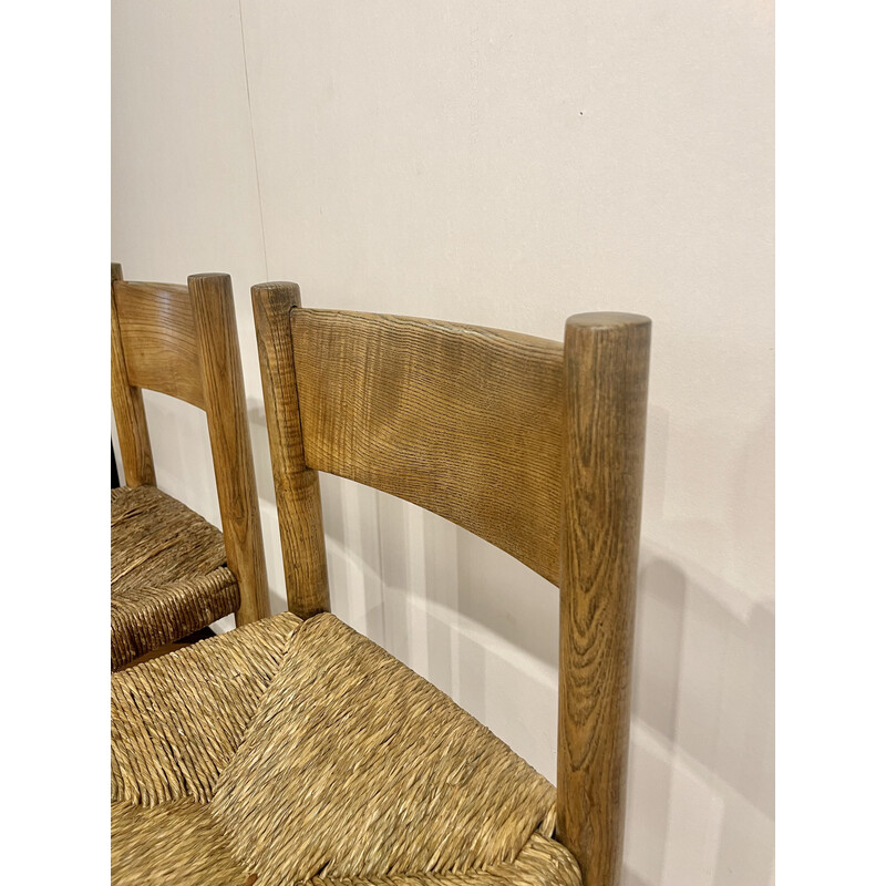 Set of 4 vintage Meribel chairs by Charlotte Perriand