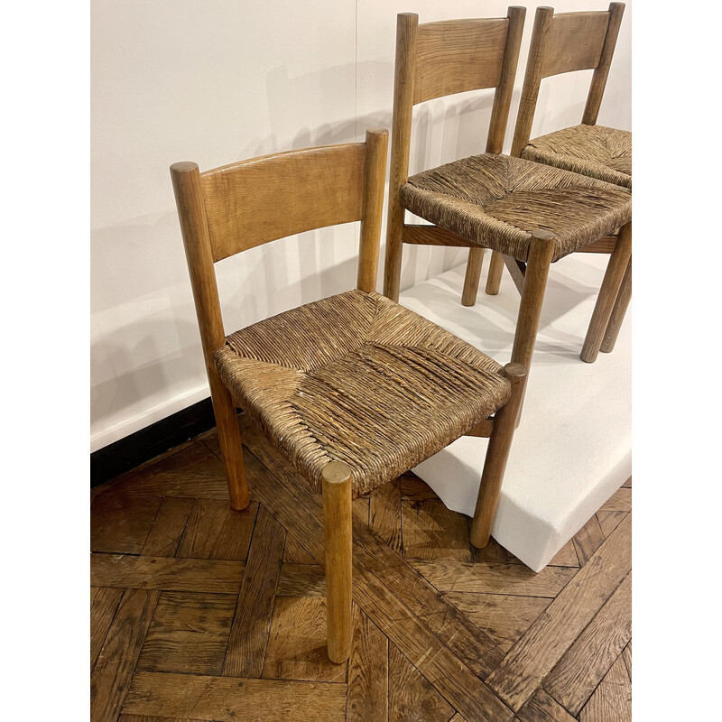 Set of 4 vintage Meribel chairs by Charlotte Perriand