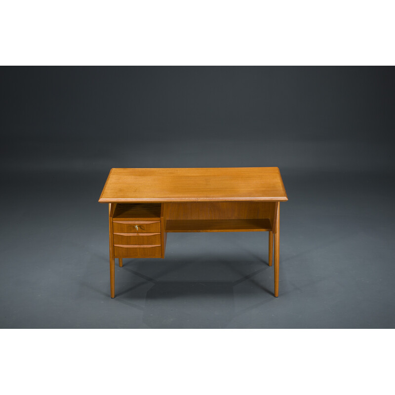 Vintage teak desk by Gunnar Nielsen for Tibergaard, Denmark 1960