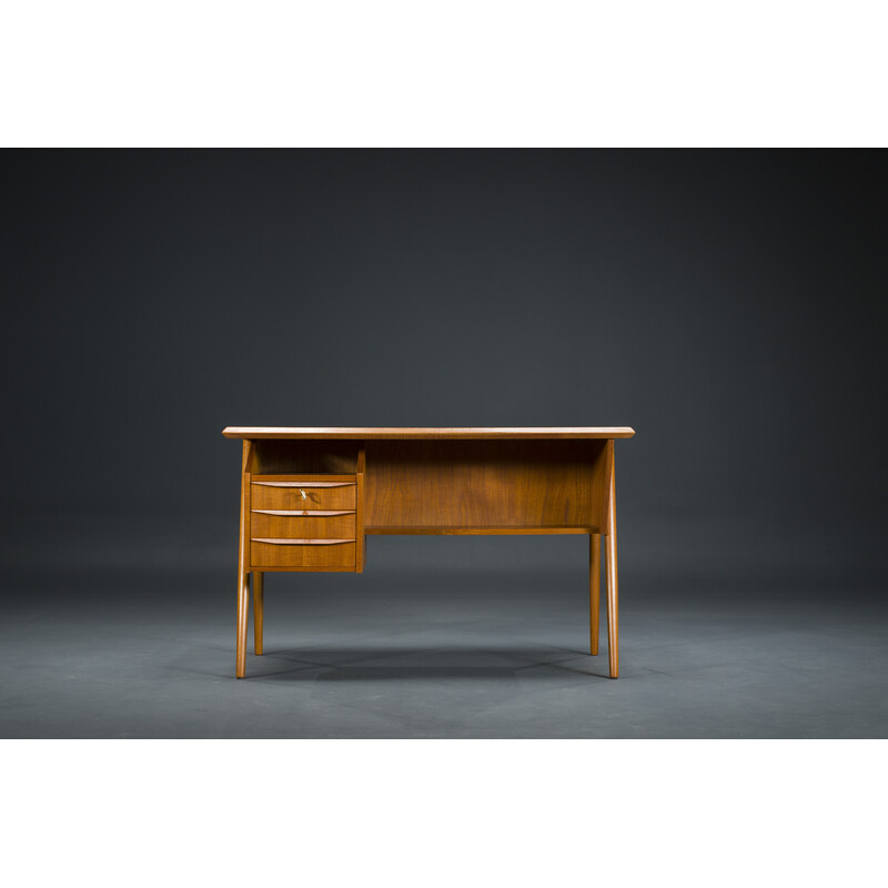 Vintage teak desk by Gunnar Nielsen for Tibergaard, Denmark 1960