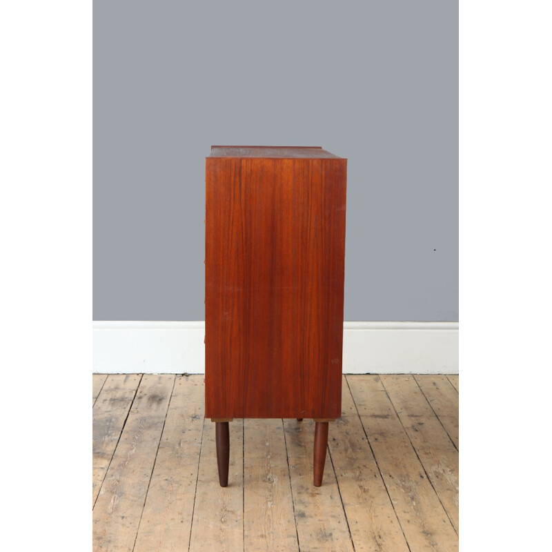 Danish Teak Chest of Drawers with curved handles - 1960s