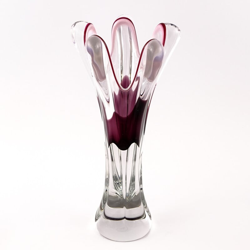 Glass vase by Josef Hospodka for Chribska - 1970s