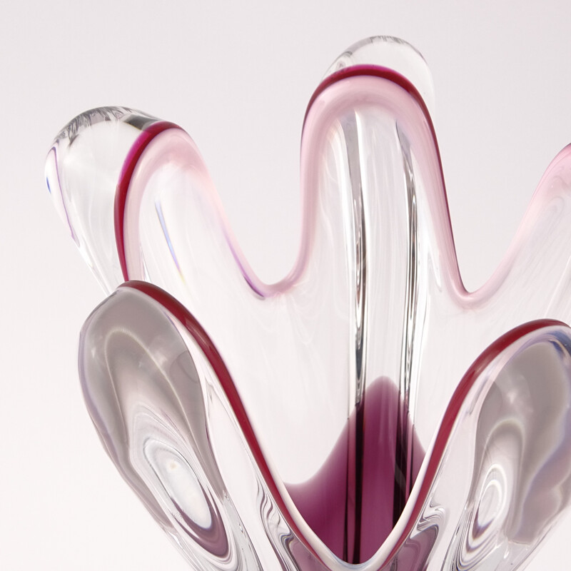 Glass vase by Josef Hospodka for Chribska - 1970s