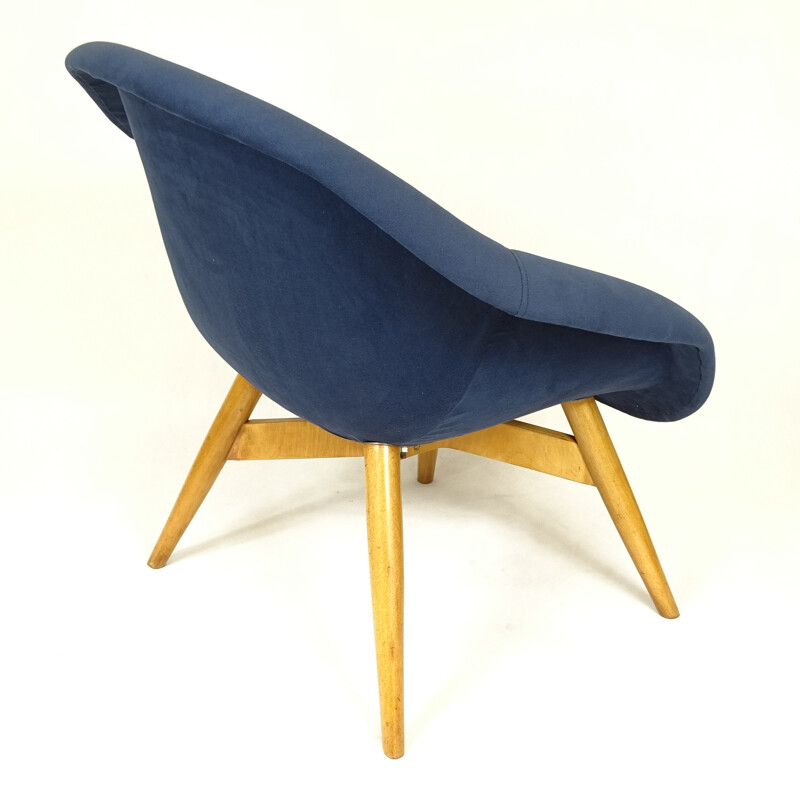 Czech blue Easy Chair by Miroslav Navratil - 1960s