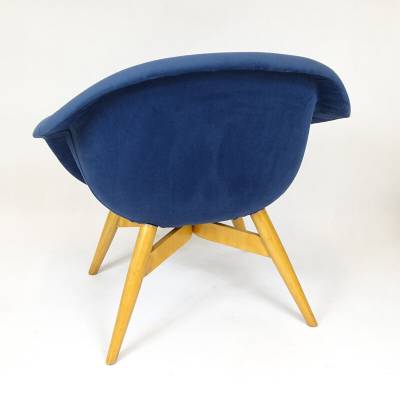 Czech blue Easy Chair by Miroslav Navratil - 1960s