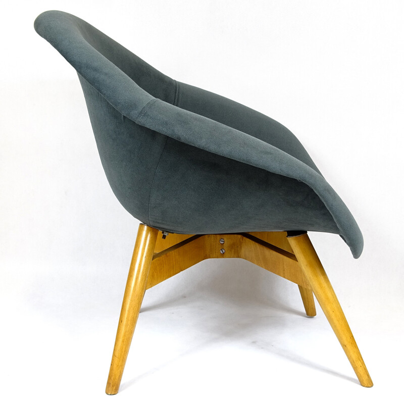 Czech green Easy Chair by Miroslav Navratil - 1960s