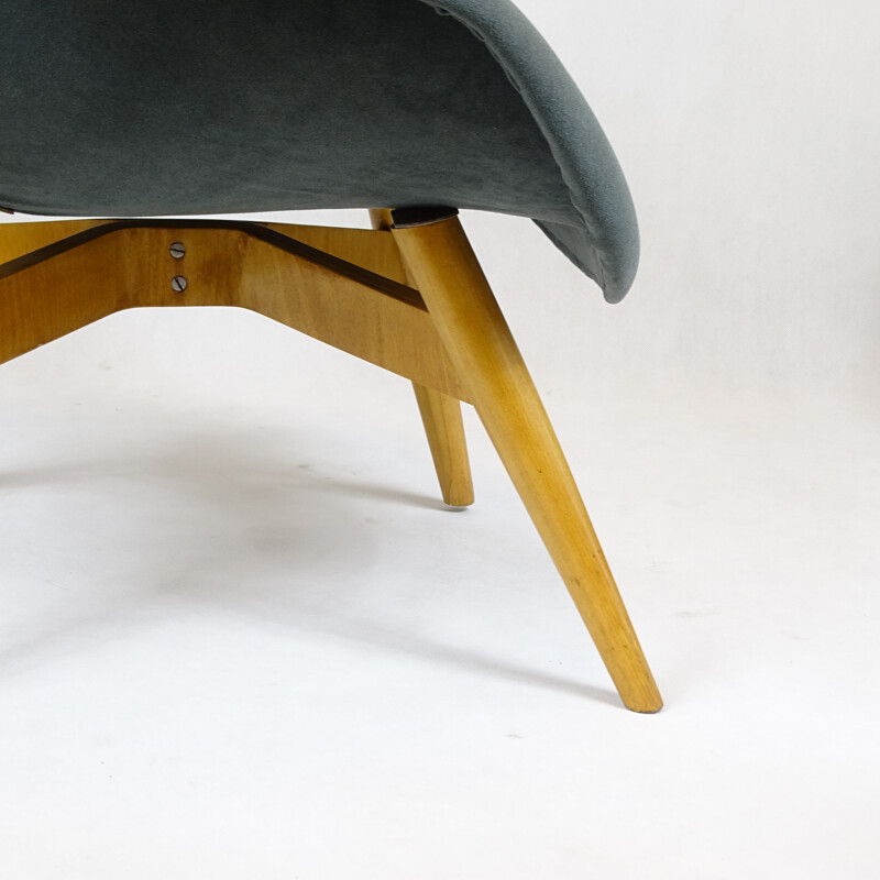 Czech green Easy Chair by Miroslav Navratil - 1960s