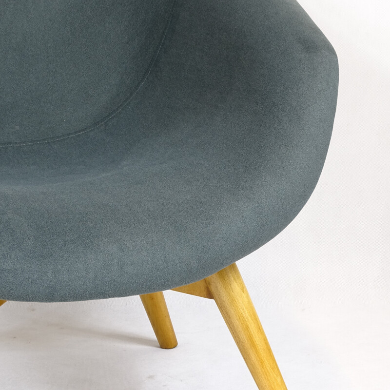 Fauteuil lounge tchèque vert de Miroslav Navratil - 1960