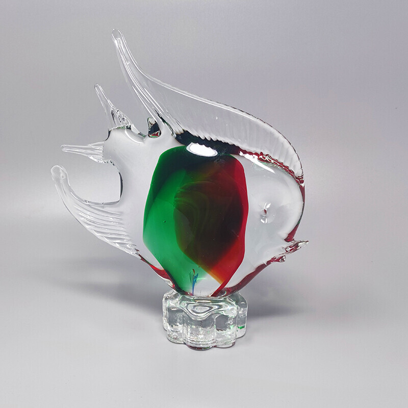 Vintage fish sculpture in Murano glass, Italy 1960