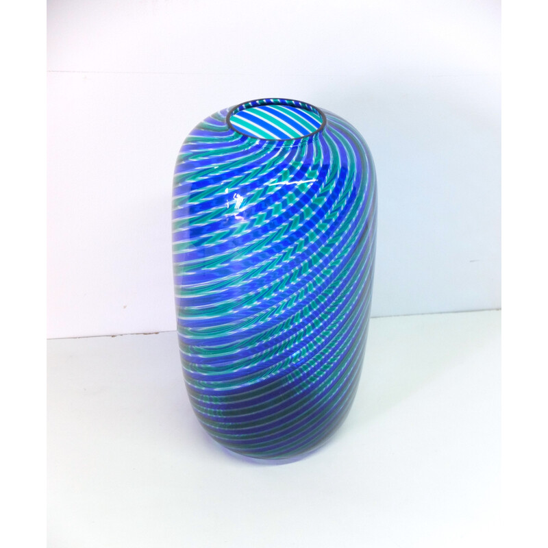 Vintage blown glass vase by Paolo Venini for Vénini, 1989