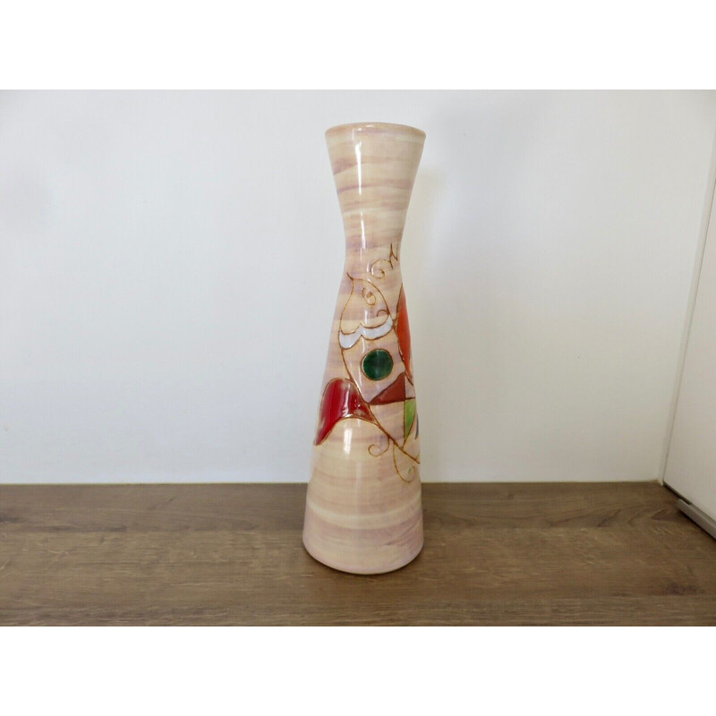 Vintage ceramic vase by Marie-Christine Treinen, France 1960